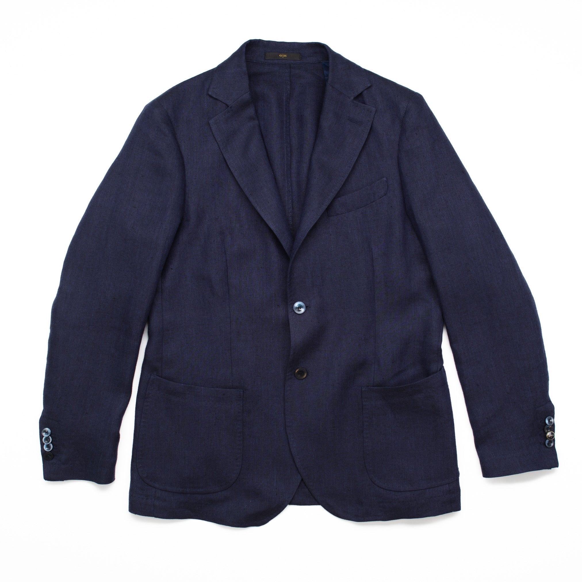 Herringbone  Jacket in Navy