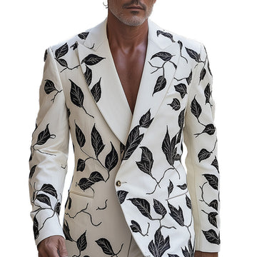 Men's Spring Fashion Thin Printed Suit Jacket MTA3115C1P
