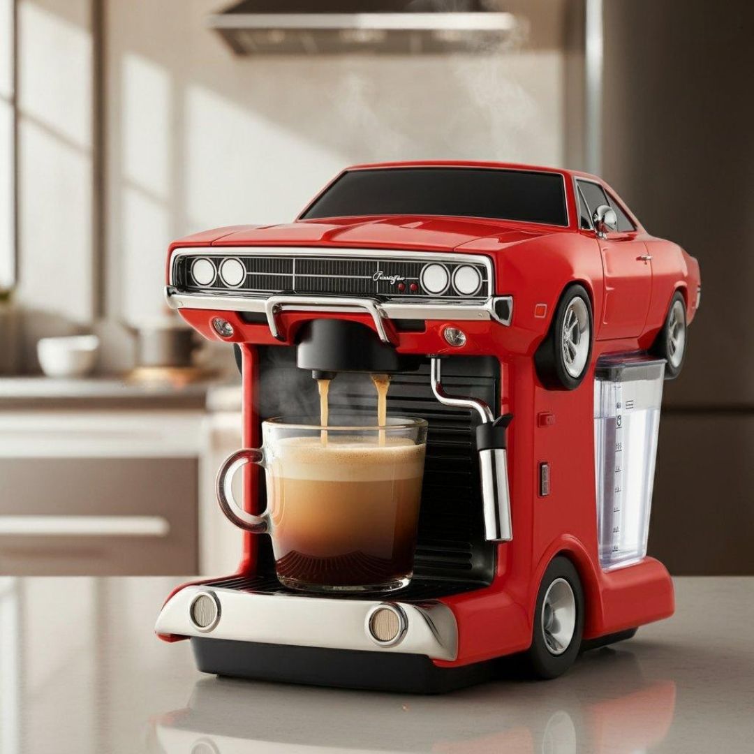 Dodge Charger Inspired Coffee Maker – Muscle Car Style Brew Machine