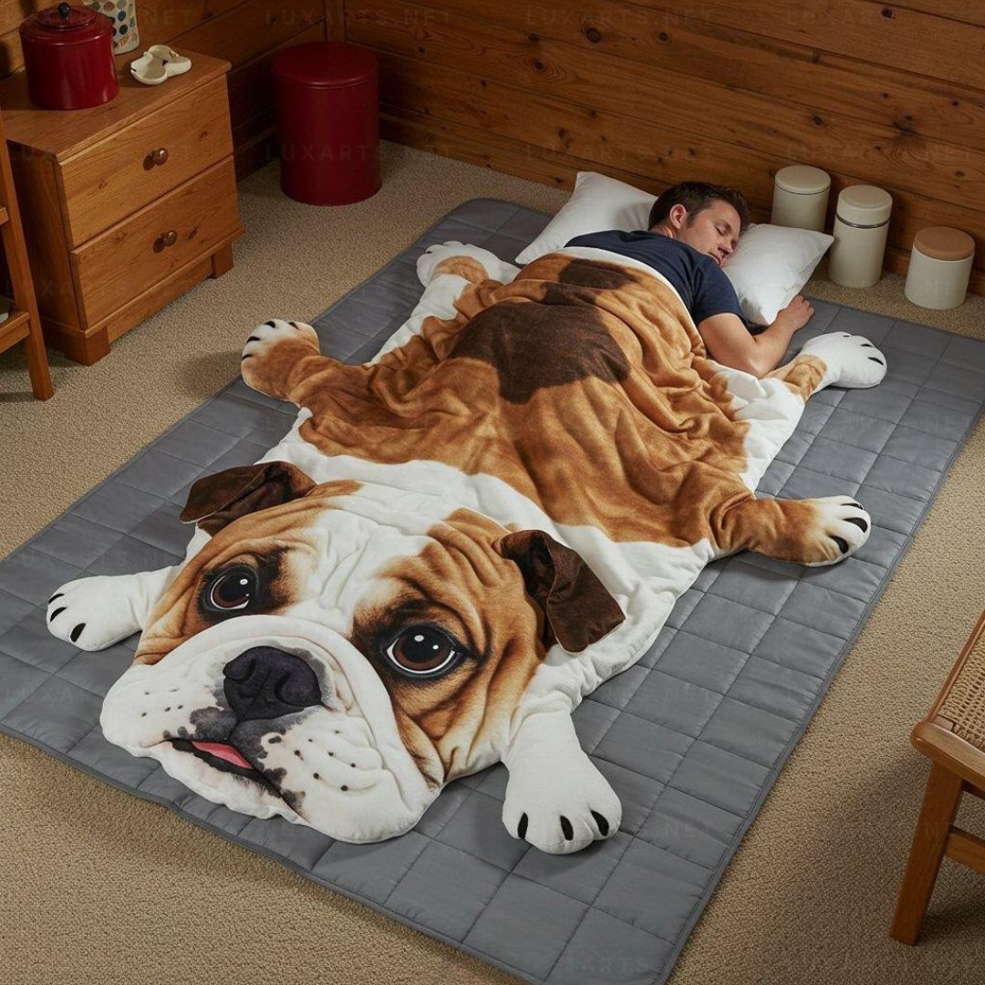 Dog Shaped Sleeping Bag – Ultra-Soft Animal Sleeping Bag for Kids & Adults