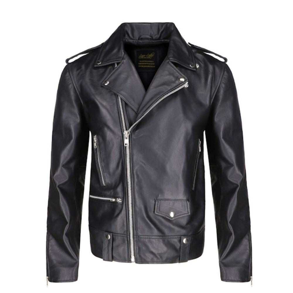 Classic biker style jacket with Epaulette