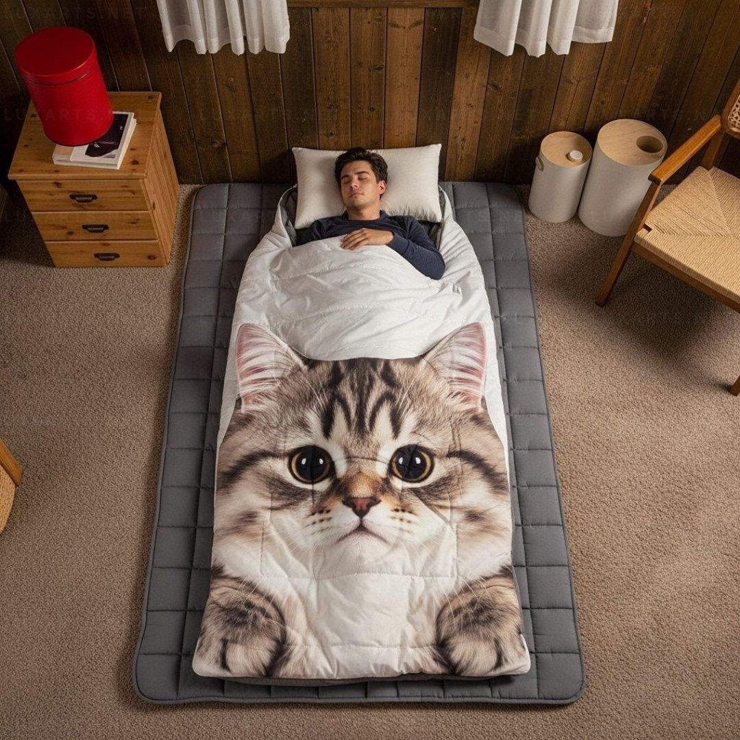 Cat Shaped Sleeping Bag – Cozy Feline-Inspired Comfort for Kids & Adults