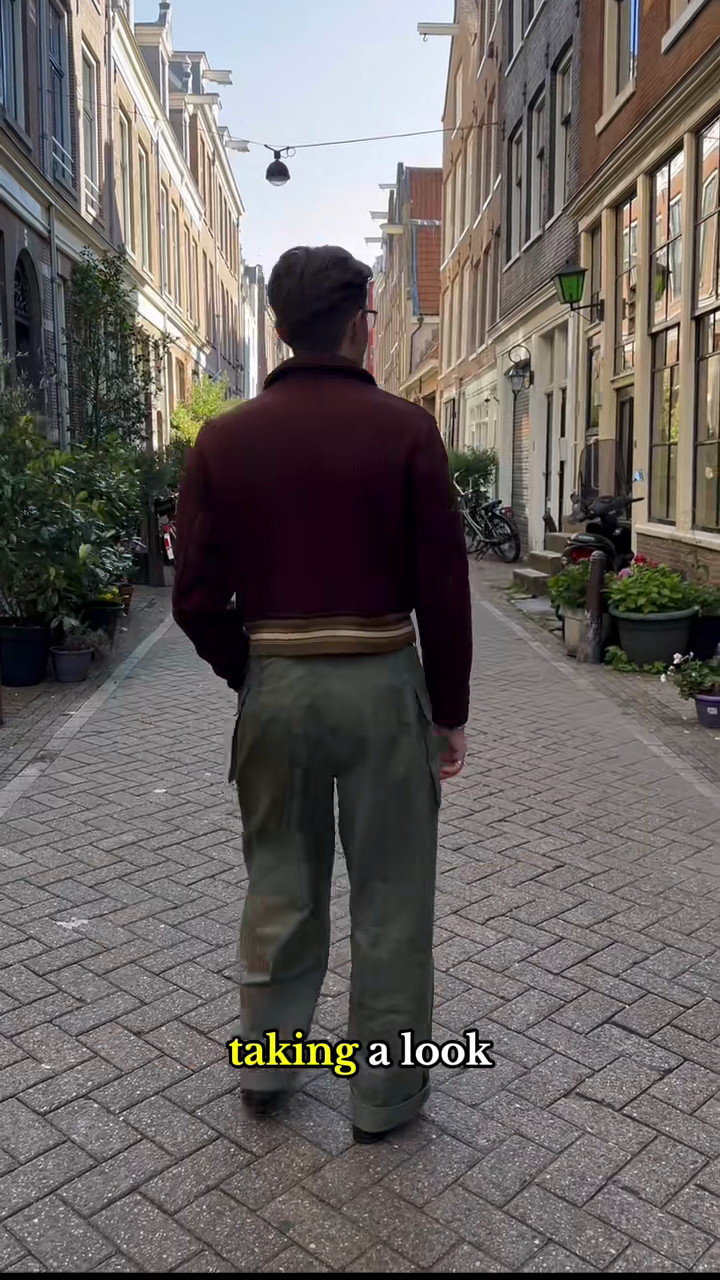 Olive Green Wide - Leg Cargo Pants