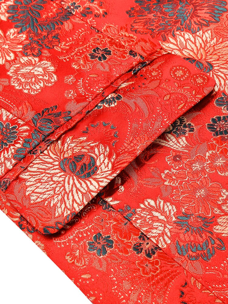 Luxury Floral Tuxedo Embroidered Blazer (US Only)