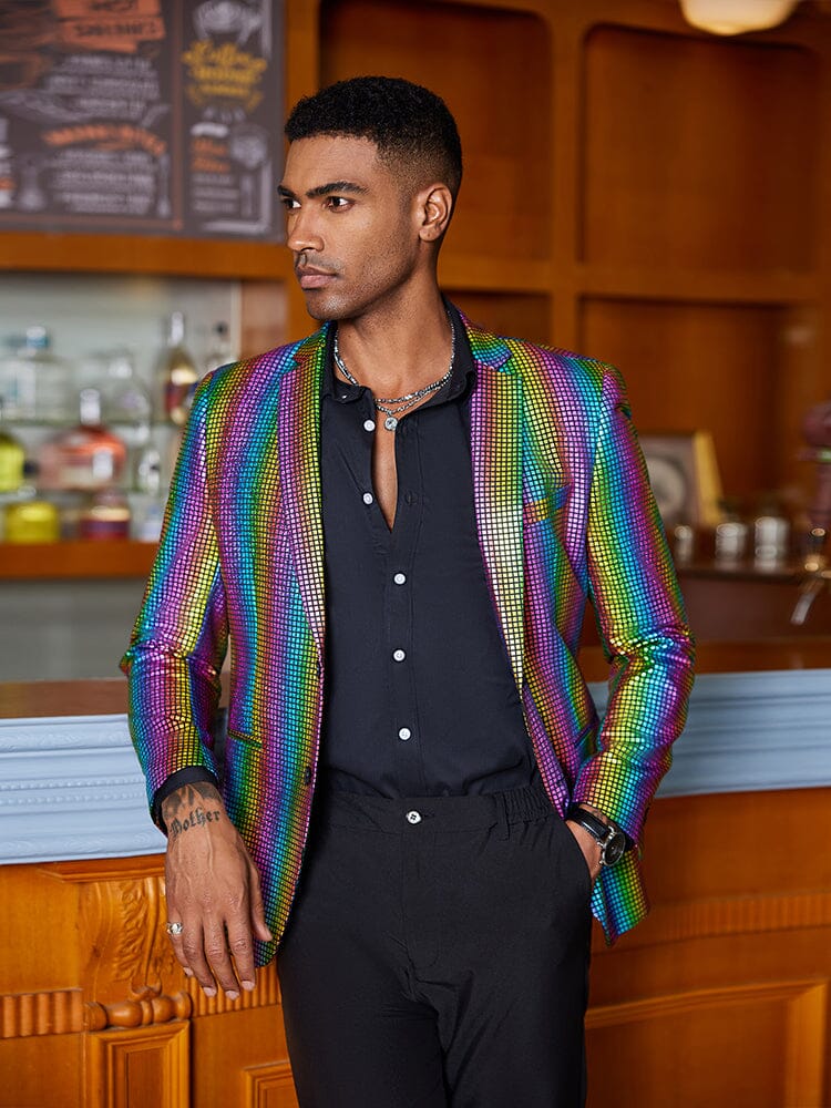 Stylish Metallic Blazer Jacket (US Only)