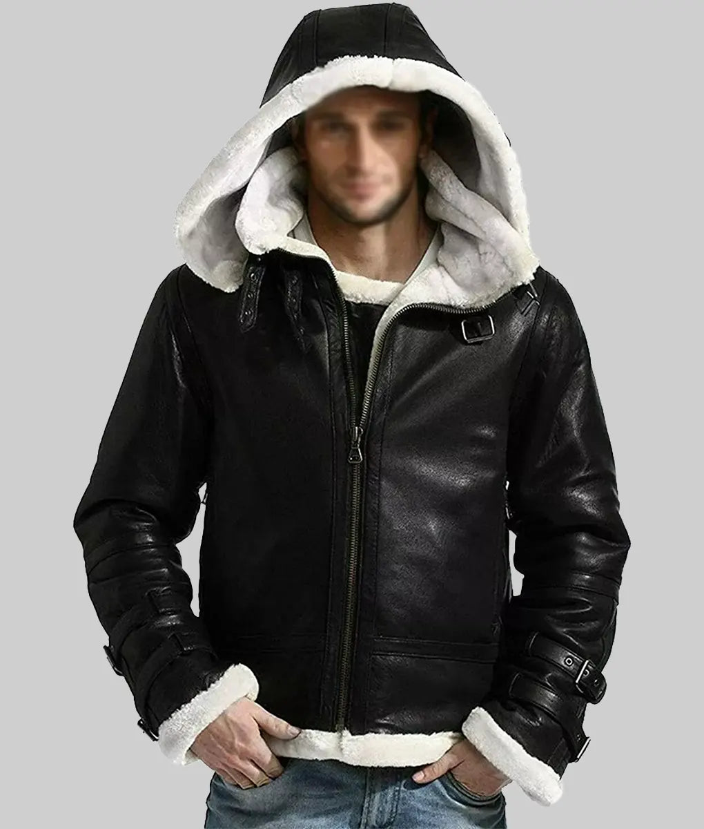 Cook Mens Black Aviator Jacket