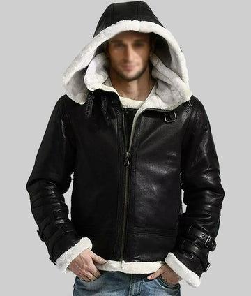 Cook Mens Black Aviator Jacket
