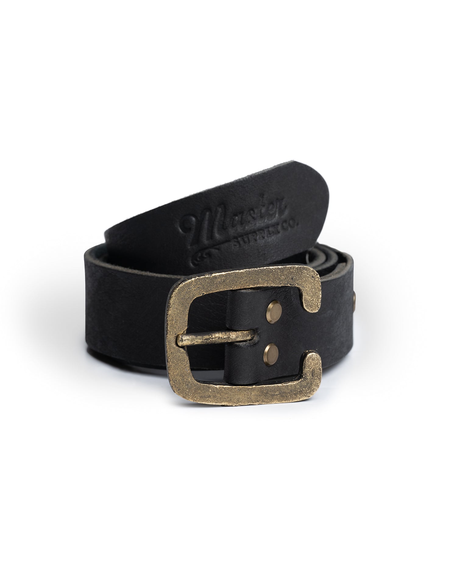 Belt: Black with Rustic Buckle