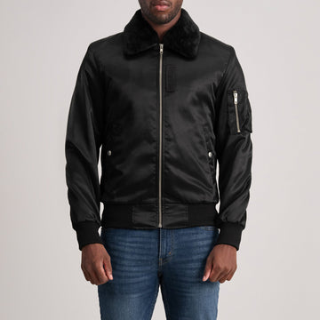 Clyde B-15 Black Bomber Jacket