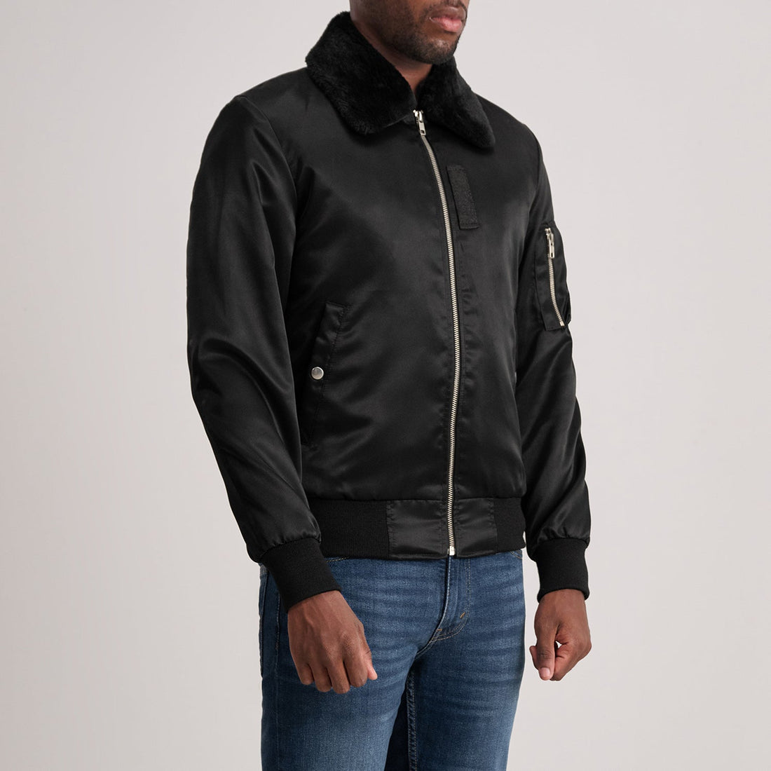 Clyde B-15 Black Bomber Jacket