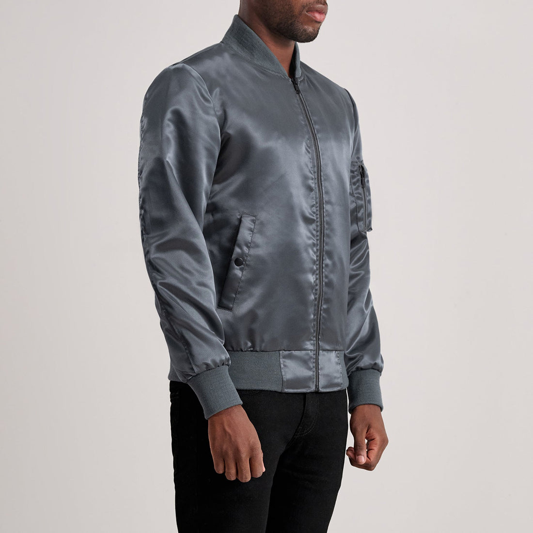 Quinton MA-1 Grey Bomber Jacket