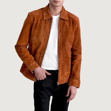 Inferno Brown Suede Leather Jacket