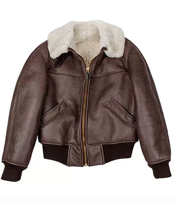 Men’s B-26 Aviator Flight Brown Leather Jacket