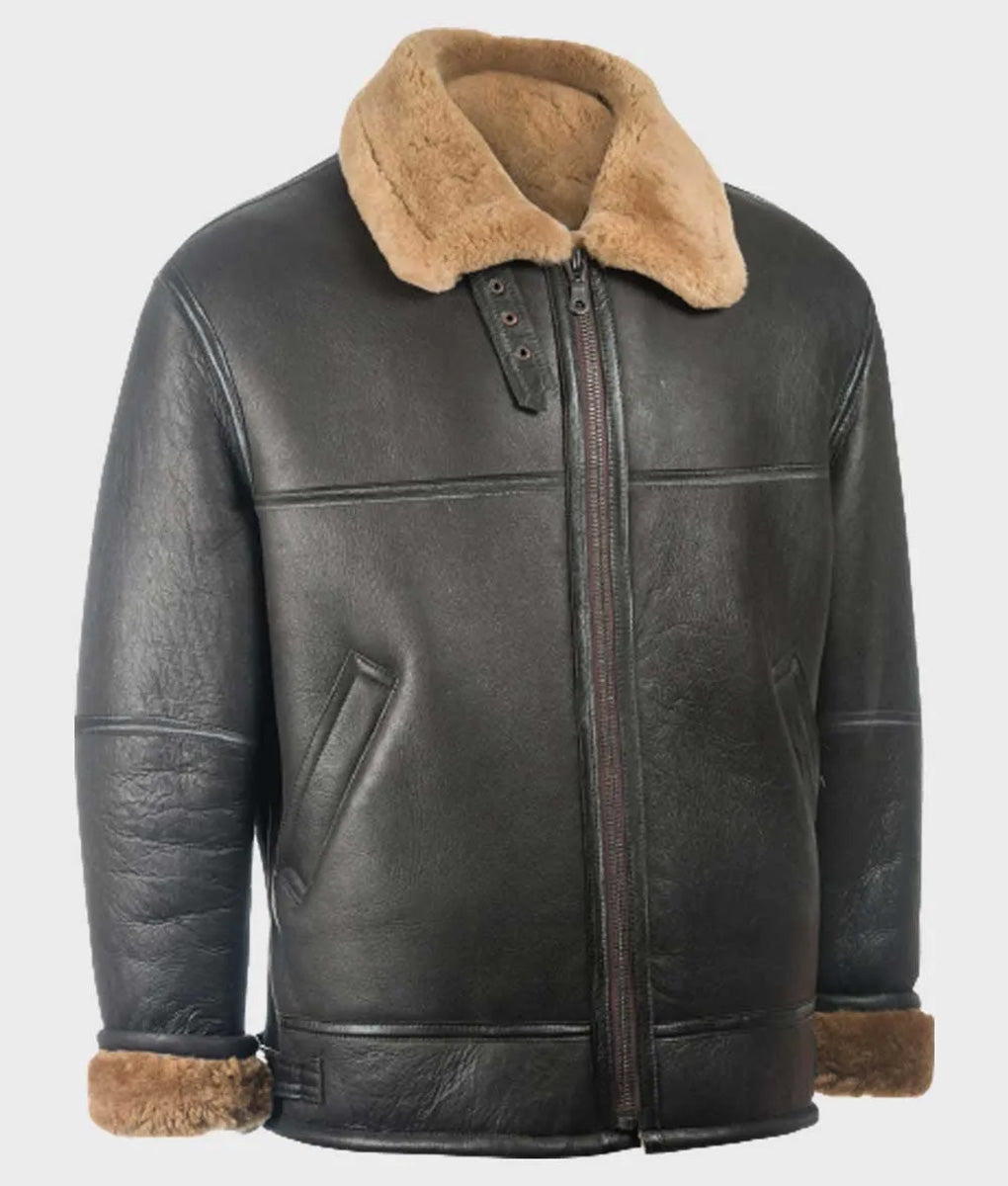 Men’s Brown Aviator B3 Bomber Jacket