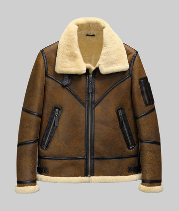 Men’s Brown Aviator B3 Bomber Jacket
