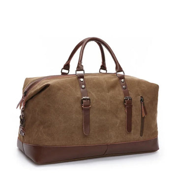 Axel Canvas and Leather Duffel Bag