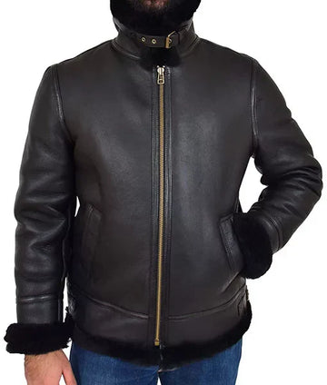 R.A.F Paddy Mystic Black B3 Bomber Jacket