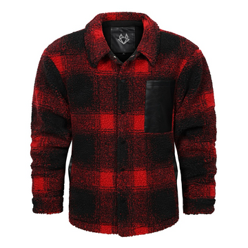 Axel Vintage Red Plaid Sherpa Jacket