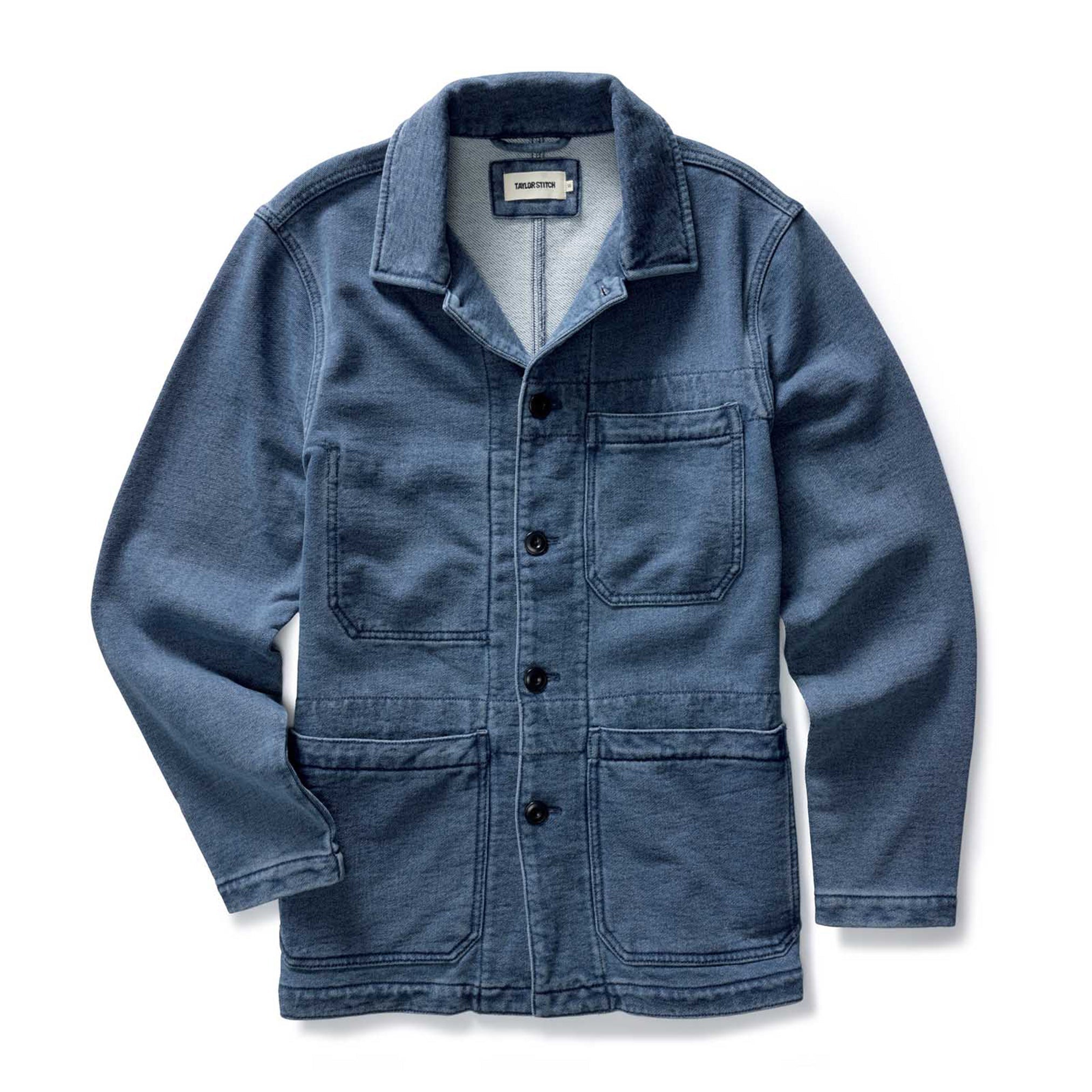 The Primer Jacket in Washed Indigo Terry